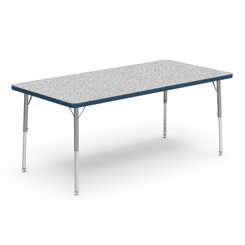 Virco 4000 Series Rectangular Activity Table with Heavy Duty Laminate Top - Preschool Height Adjustable Legs