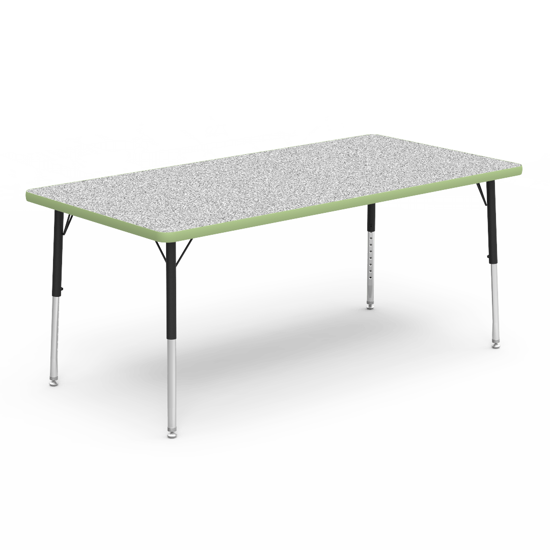 Virco 483060LO - Virco 4000 Series Rectangular Activity Table with Heavy Duty Laminate Top - Preschool Height Adjustable Legs (30"W x 60"L x 17"-25"H) - SchoolOutlet