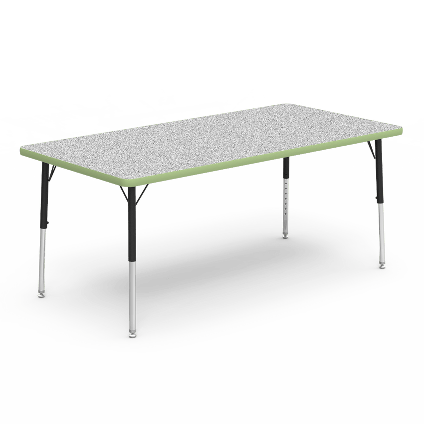 Virco 483060LO - Virco 4000 Series Rectangular Activity Table with Heavy Duty Laminate Top - Preschool Height Adjustable Legs (30"W x 60"L x 17"-25"H) - SchoolOutlet