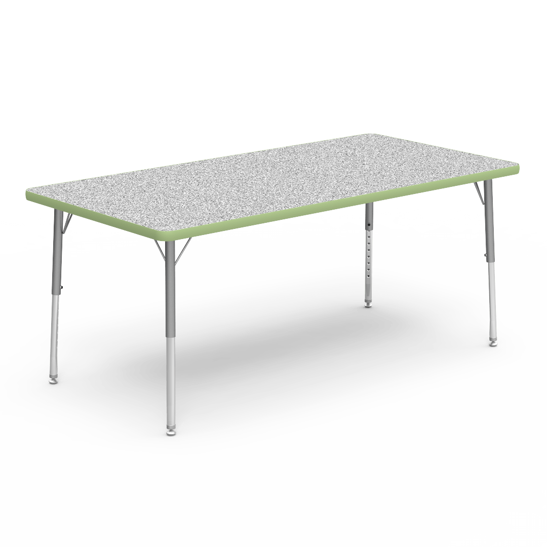 Virco 483060LO - Virco 4000 Series Rectangular Activity Table with Heavy Duty Laminate Top - Preschool Height Adjustable Legs (30"W x 60"L x 17"-25"H) - SchoolOutlet