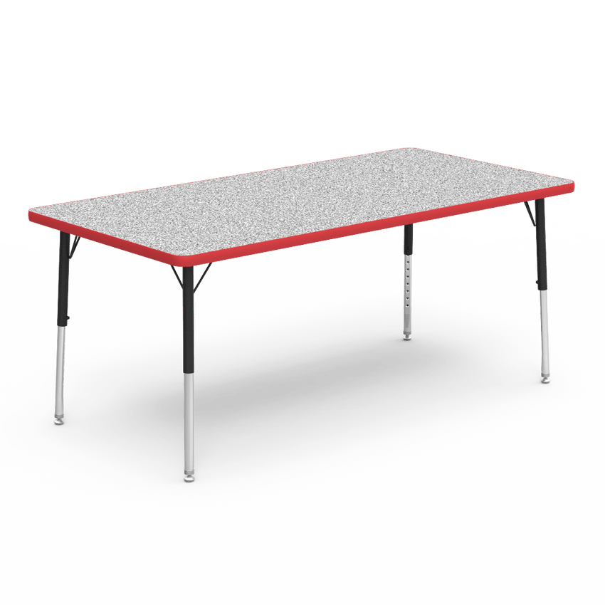 Virco 4000 Series Rectangular Activity Table with Heavy Duty Laminate Top - Preschool Height Adjustable Legs