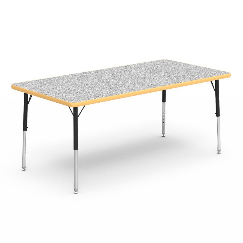 Virco 4000 Series Rectangular Activity Table with Heavy Duty Laminate Top - Preschool Height Adjustable Legs