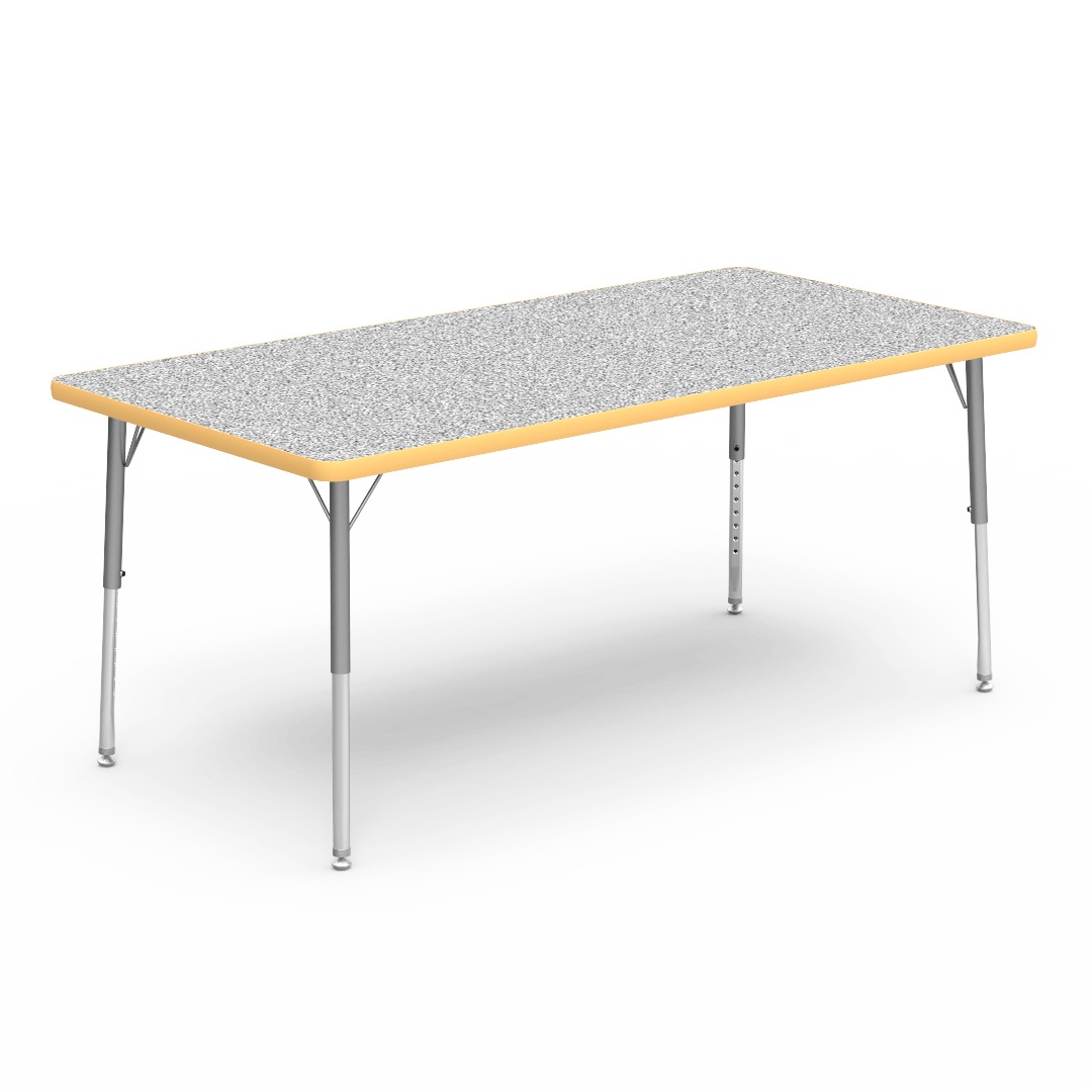 Virco 483060LO - Virco 4000 Series Rectangular Activity Table with Heavy Duty Laminate Top - Preschool Height Adjustable Legs (30"W x 60"L x 17"-25"H) - SchoolOutlet