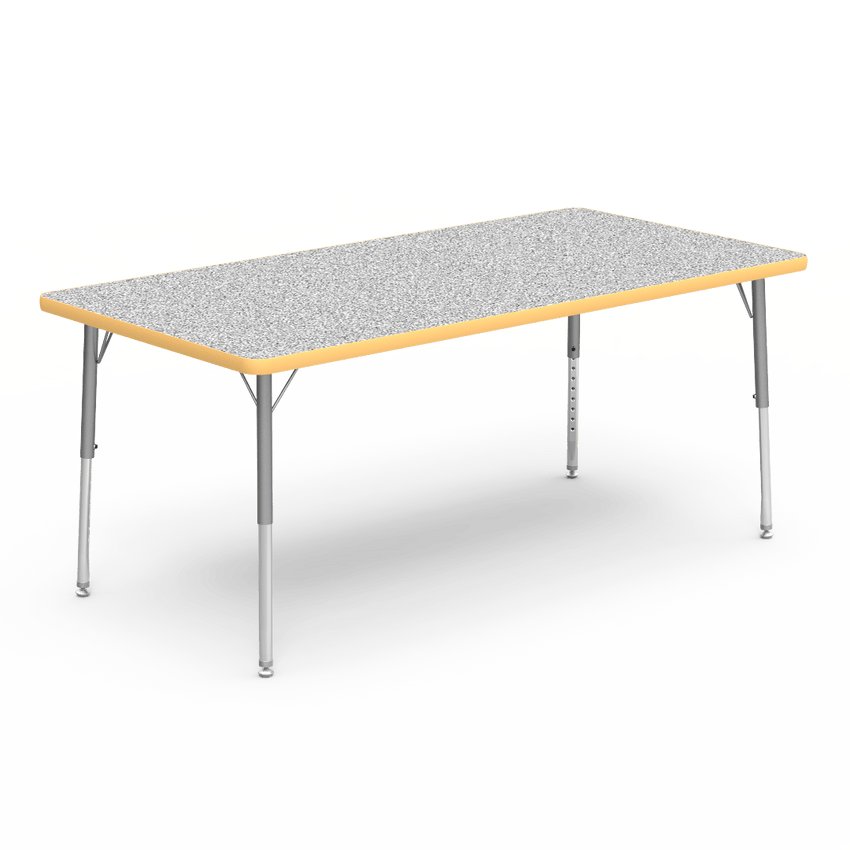 Virco 483060LO - Virco 4000 Series Rectangular Activity Table with Heavy Duty Laminate Top - Preschool Height Adjustable Legs (30"W x 60"L x 17"-25"H) - SchoolOutlet