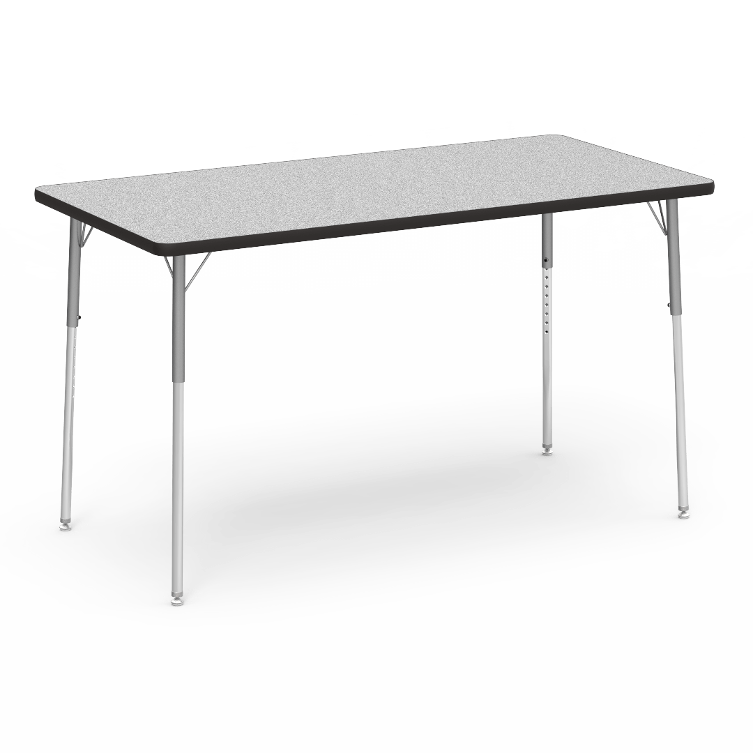 Virco 483060W- 4000 Series Rectangular 30" x 60" Activity Table, 1 1/8 inch Thick Laminate Top, Adjustable WheelChair Leg Height (26" - 34"H) - SchoolOutlet