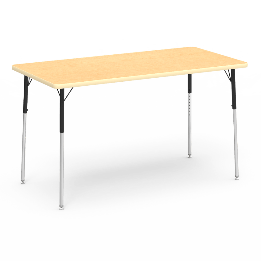 Virco 483060W- 4000 Series Rectangular 30" x 60" Activity Table, 1 1/8 inch Thick Laminate Top, Adjustable WheelChair Leg Height (26" - 34"H) - SchoolOutlet
