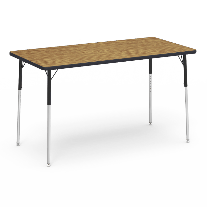 Virco 483060W- 4000 Series Rectangular 30" x 60" Activity Table, 1 1/8 inch Thick Laminate Top, Adjustable WheelChair Leg Height (26" - 34"H) - SchoolOutlet