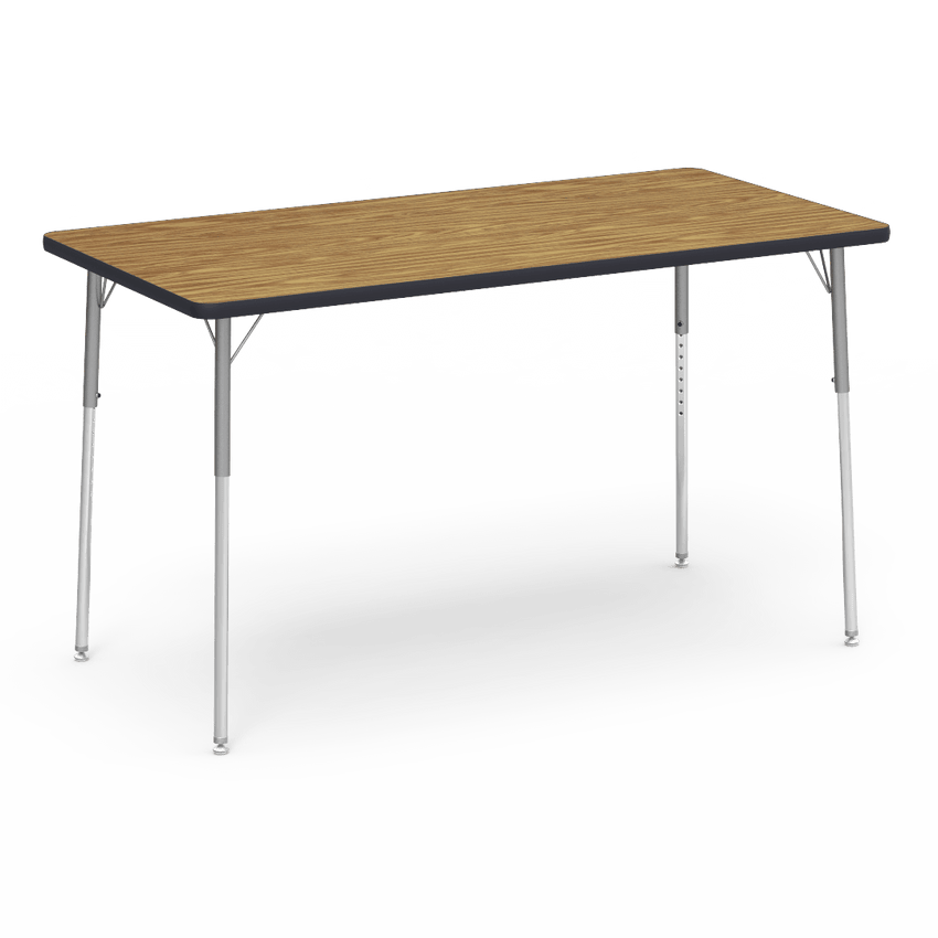 Virco 483060W- 4000 Series Rectangular 30" x 60" Activity Table, 1 1/8 inch Thick Laminate Top, Adjustable WheelChair Leg Height (26" - 34"H) - SchoolOutlet