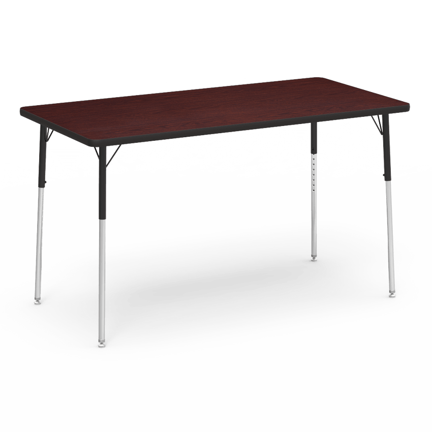 Virco 483060W- 4000 Series Rectangular 30" x 60" Activity Table, 1 1/8 inch Thick Laminate Top, Adjustable WheelChair Leg Height (26" - 34"H) - SchoolOutlet