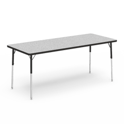Virco 483072 - Virco 4000 Series Rectangular Activity Table with Heavy Duty Laminate Top and Adjustable Height Legs (30"W x 72"L x 22"-30"H)