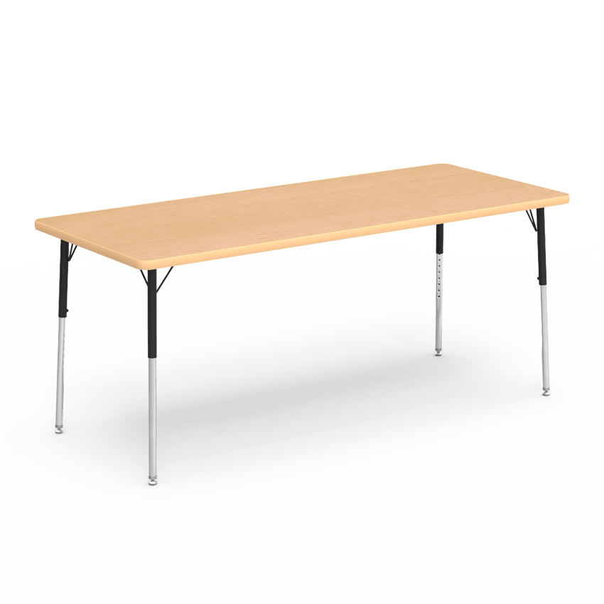 Virco 483072 - Virco 4000 Series Rectangular Activity Table with Heavy Duty Laminate Top and Adjustable Height Legs (30"W x 72"L x 22"-30"H) - SchoolOutlet