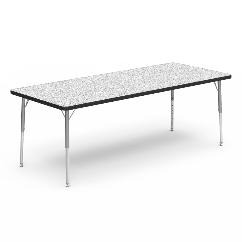 Virco 483072LO - Virco 4000 Series Rectangular Activity Table with Heavy Duty Laminate Top - Preschool Height Adjustable Legs (30"W x 72"L x 17-25"H) - SchoolOutlet