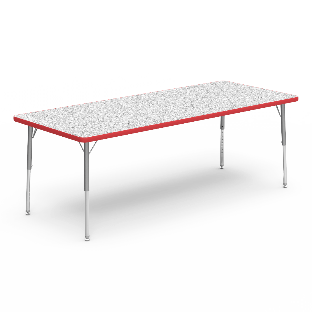 Virco 483072LO - Virco 4000 Series Rectangular Activity Table with Heavy Duty Laminate Top - Preschool Height Adjustable Legs (30"W x 72"L x 17-25"H) - SchoolOutlet