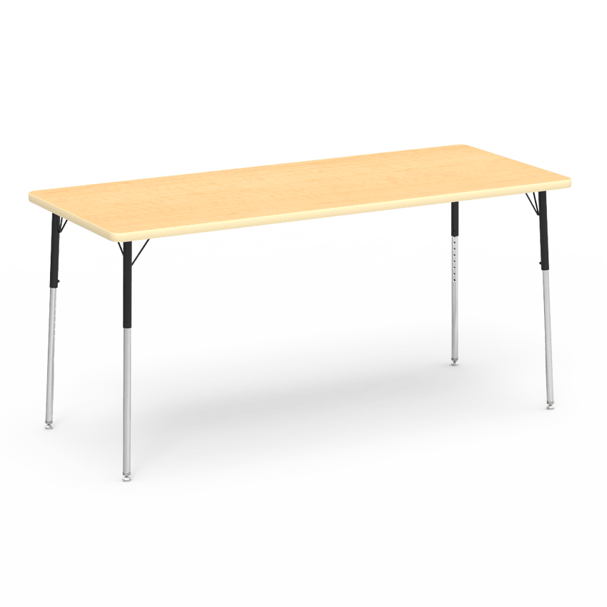 Virco 483072W- Rectangular 30" x 72" Activity Table, 1 1/8 inch Thick Laminate Top, Adjustable WheelChair Leg Height (Virco 483072W) - SchoolOutlet