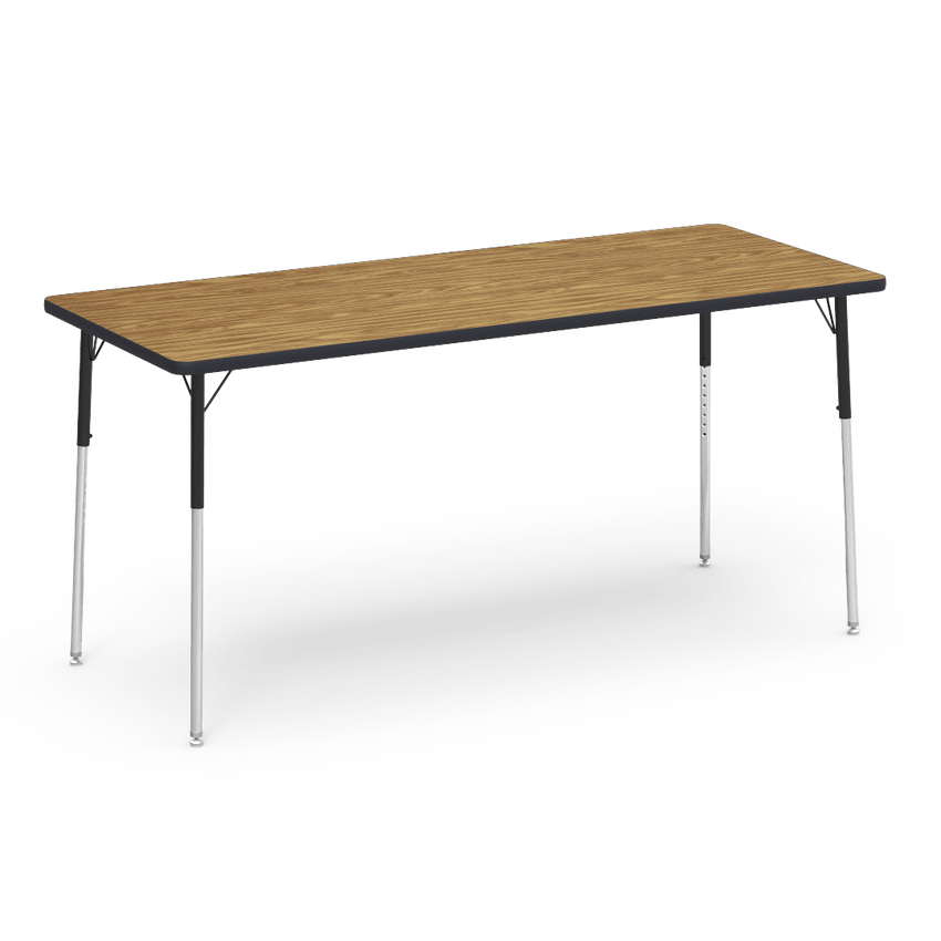 Virco 483072W- Rectangular 30" x 72" Activity Table, 1 1/8 inch Thick Laminate Top, Adjustable WheelChair Leg Height (Virco 483072W) - SchoolOutlet