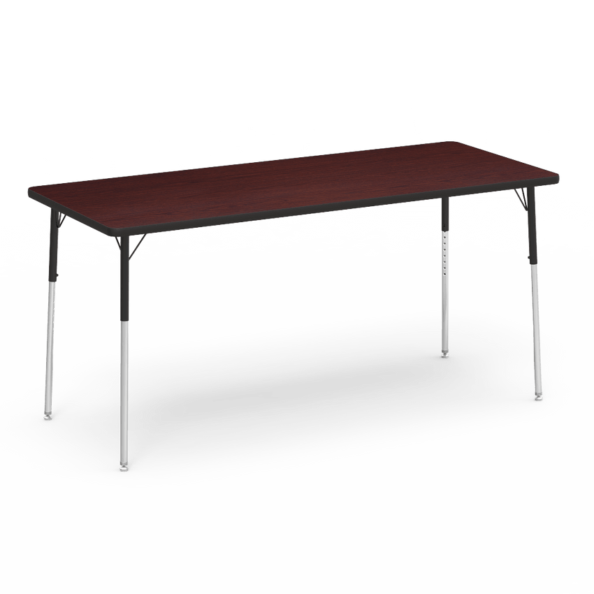 Virco 483072W- Rectangular 30" x 72" Activity Table, 1 1/8 inch Thick Laminate Top, Adjustable WheelChair Leg Height (Virco 483072W) - SchoolOutlet