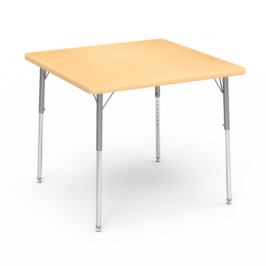 Virco 483636 - 4000 Series Square Activity Table with Heavy Duty Laminate Top (36"W x 36"L) and Adjustable Height Legs (22"-30"H) - SchoolOutlet