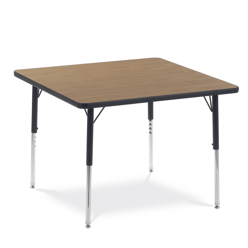 Virco 483636 - 4000 Series Square Activity Table with Heavy Duty Laminate Top (36"W x 36"L) and Adjustable Height Legs (22"-30"H) - SchoolOutlet