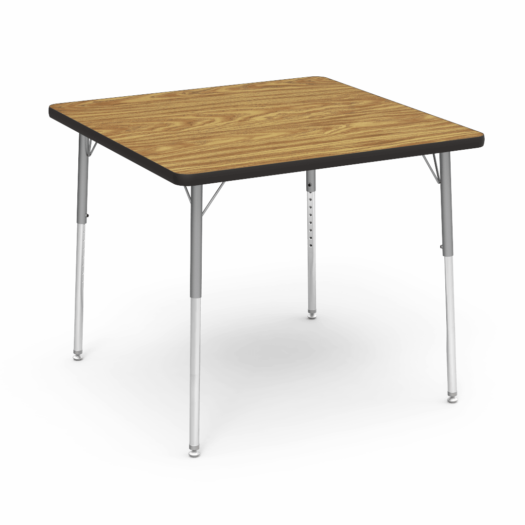 Virco 483636 - 4000 Series Square Activity Table with Heavy Duty Laminate Top (36"W x 36"L) and Adjustable Height Legs (22"-30"H) - SchoolOutlet