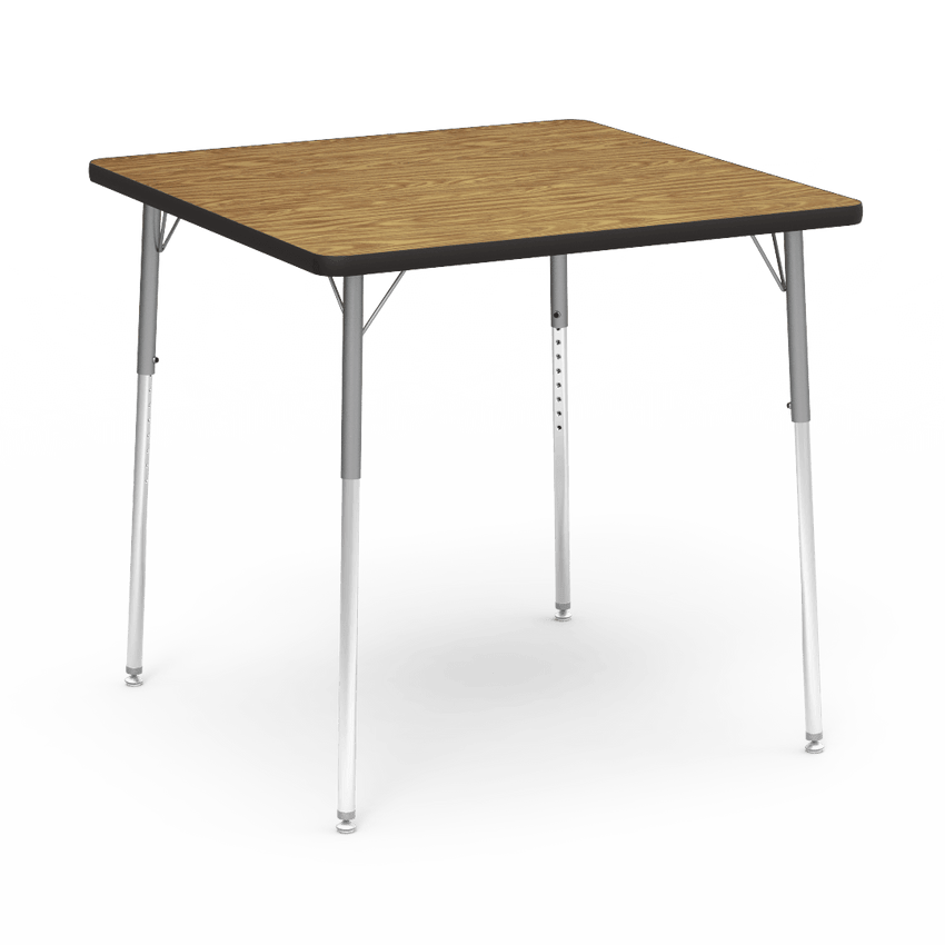 Virco 483636W- 4000 Series Square 36" x 36" Activity Table, 1 1/8 inch Thick Laminate Top, Adjustable WheelChair Leg Height 26"-34"H - SchoolOutlet