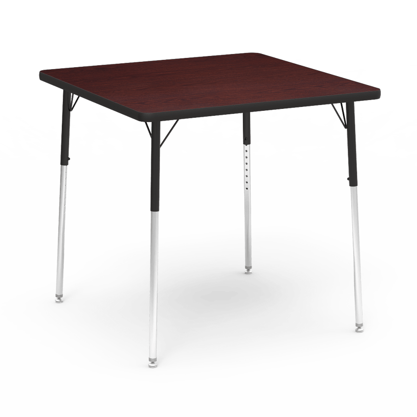 Virco 483636W- 4000 Series Square 36" x 36" Activity Table, 1 1/8 inch Thick Laminate Top, Adjustable WheelChair Leg Height 26"-34"H - SchoolOutlet