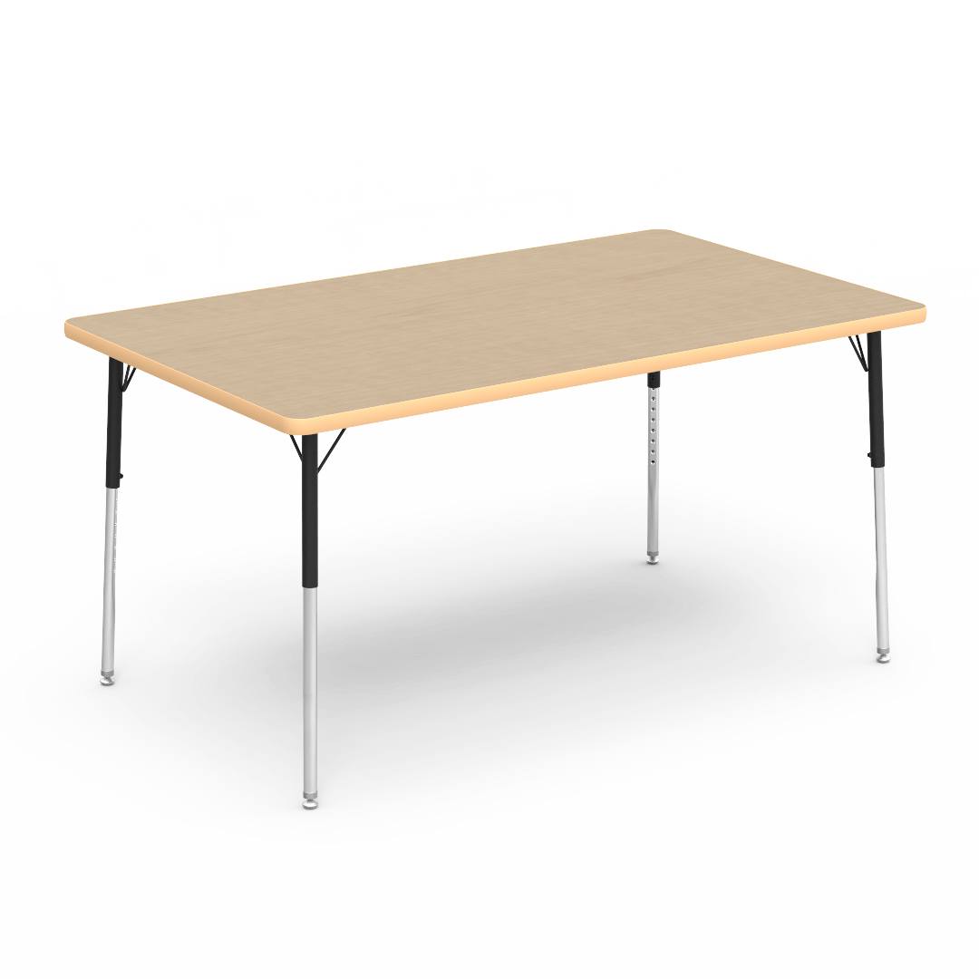 Virco 483660 - Virco 4000 Series Rectangular Activity Table with Heavy Duty Laminate Top 36"W x 60"L and Adjustable Height Legs 22"-30"H - SchoolOutlet