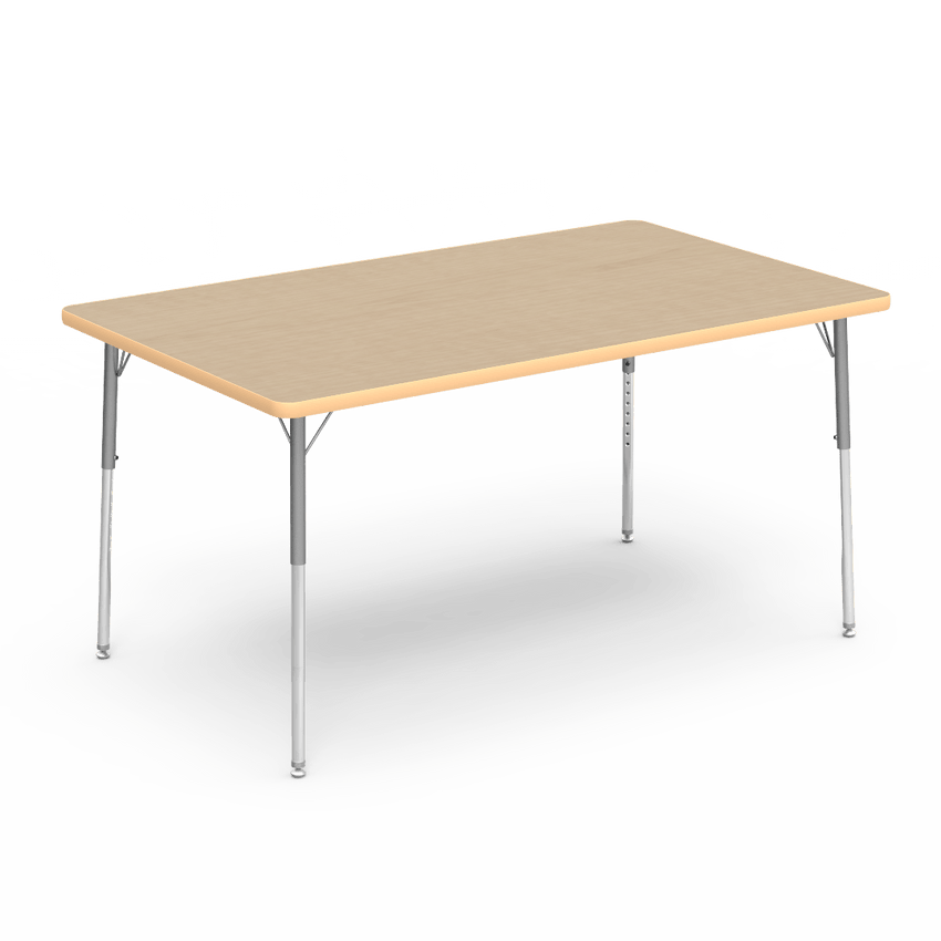 Virco 483660 - Virco 4000 Series Rectangular Activity Table with Heavy Duty Laminate Top 36"W x 60"L and Adjustable Height Legs 22"-30"H - SchoolOutlet