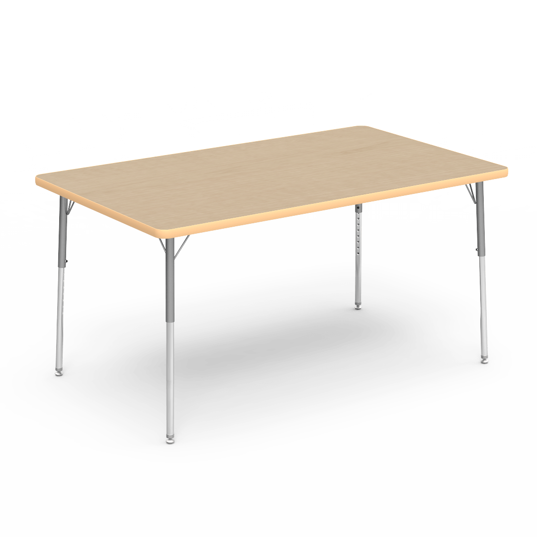 Virco 483660 - Virco 4000 Series Rectangular Activity Table with Heavy Duty Laminate Top 36"W x 60"L and Adjustable Height Legs 22"-30"H - SchoolOutlet