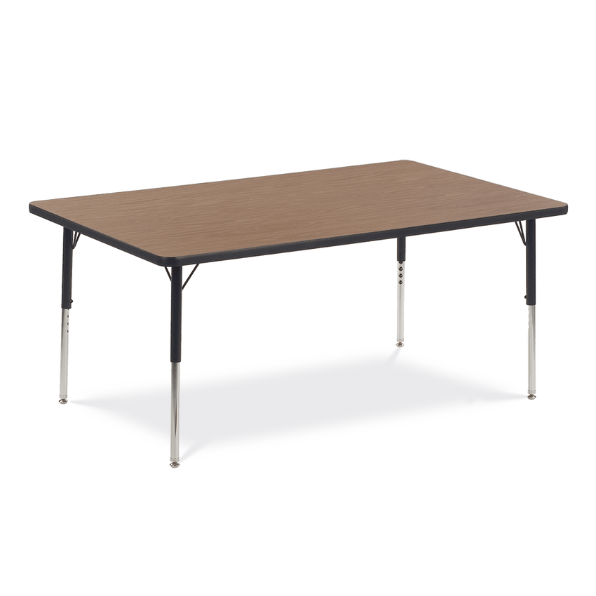 Virco 483660 - Virco 4000 Series Rectangular Activity Table with Heavy Duty Laminate Top 36"W x 60"L and Adjustable Height Legs 22"-30"H - SchoolOutlet