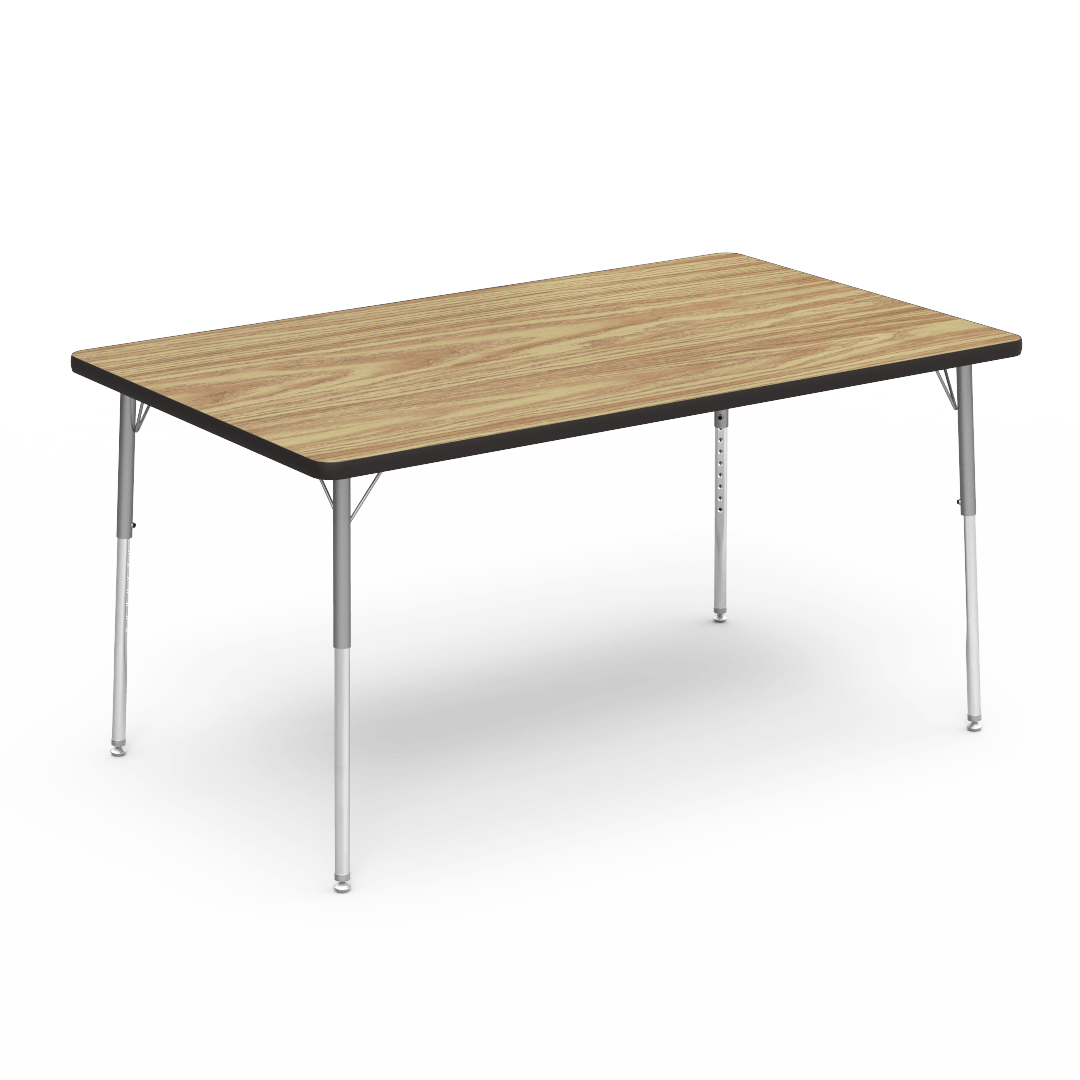 Virco 483660 - Virco 4000 Series Rectangular Activity Table with Heavy Duty Laminate Top 36"W x 60"L and Adjustable Height Legs 22"-30"H - SchoolOutlet