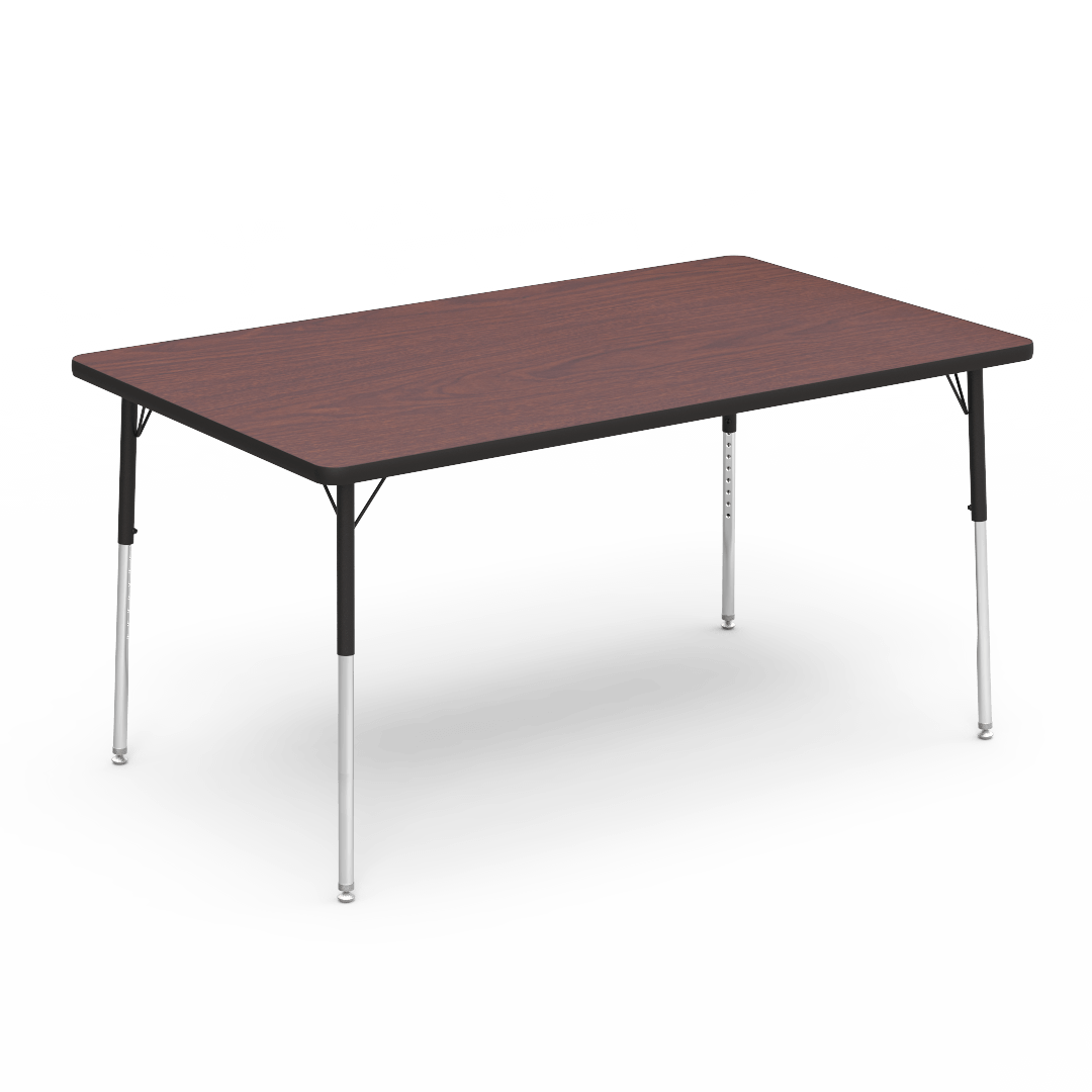 Virco 483660 - Virco 4000 Series Rectangular Activity Table with Heavy Duty Laminate Top 36"W x 60"L and Adjustable Height Legs 22"-30"H - SchoolOutlet