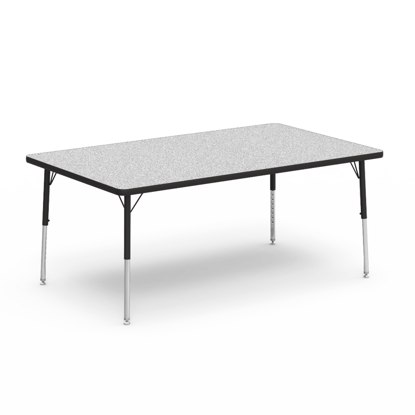 Virco 483660LO - 4000 Series Rectangular Activity Table with Heavy Duty Laminate Top - Preschool Height Adjustable Legs (36"W x 60"L x 17"-25"H) - SchoolOutlet