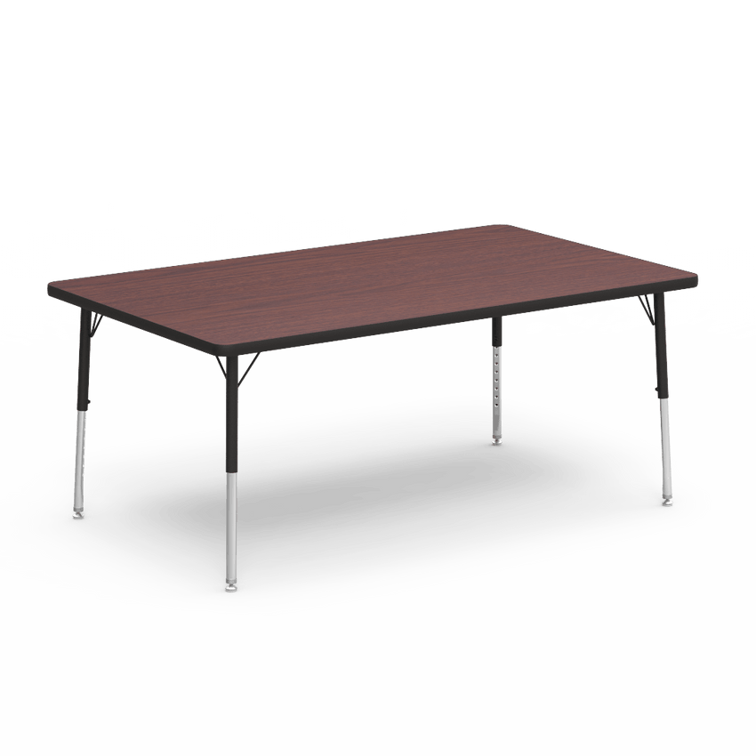 Virco 483660LO - 4000 Series Rectangular Activity Table with Heavy Duty Laminate Top - Preschool Height Adjustable Legs (36"W x 60"L x 17"-25"H) - SchoolOutlet