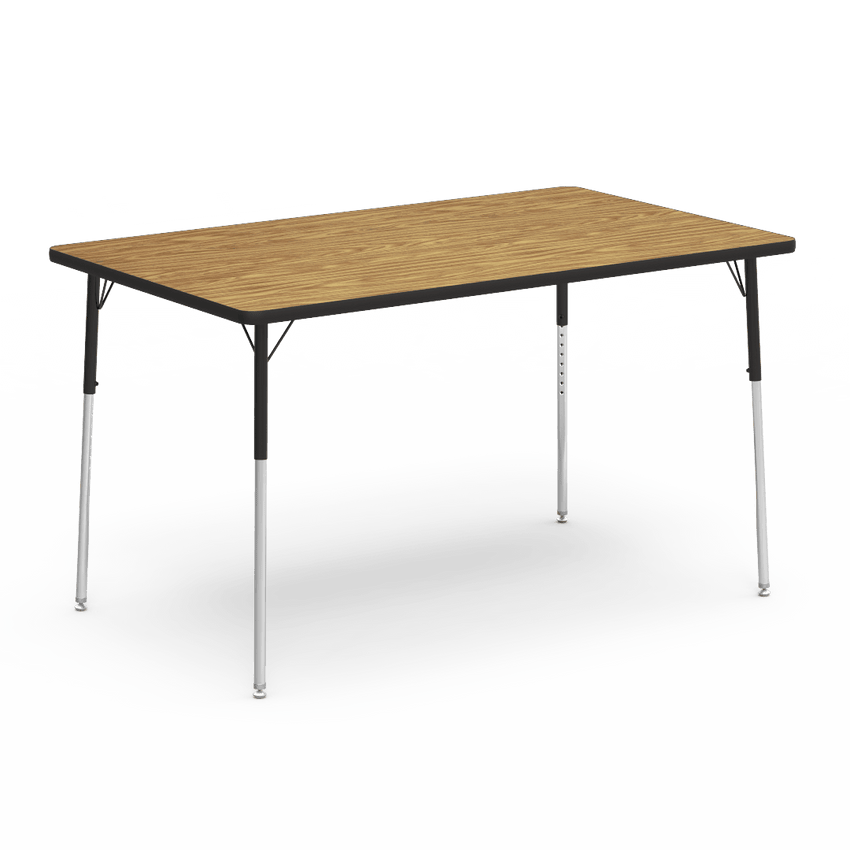 Virco 483660W- Rectangular 36" x 60" Activity Table, 1 1/8 inch Thick Laminate Top, Adjustable WheelChair Leg Height (Virco 483660W) - SchoolOutlet