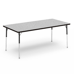 Virco 483672 - Virco 4000 Series Rectangular Activity Table with Heavy Duty Laminate Top 36"W x 72"L and Adjustable Height Legs 22"-30"H