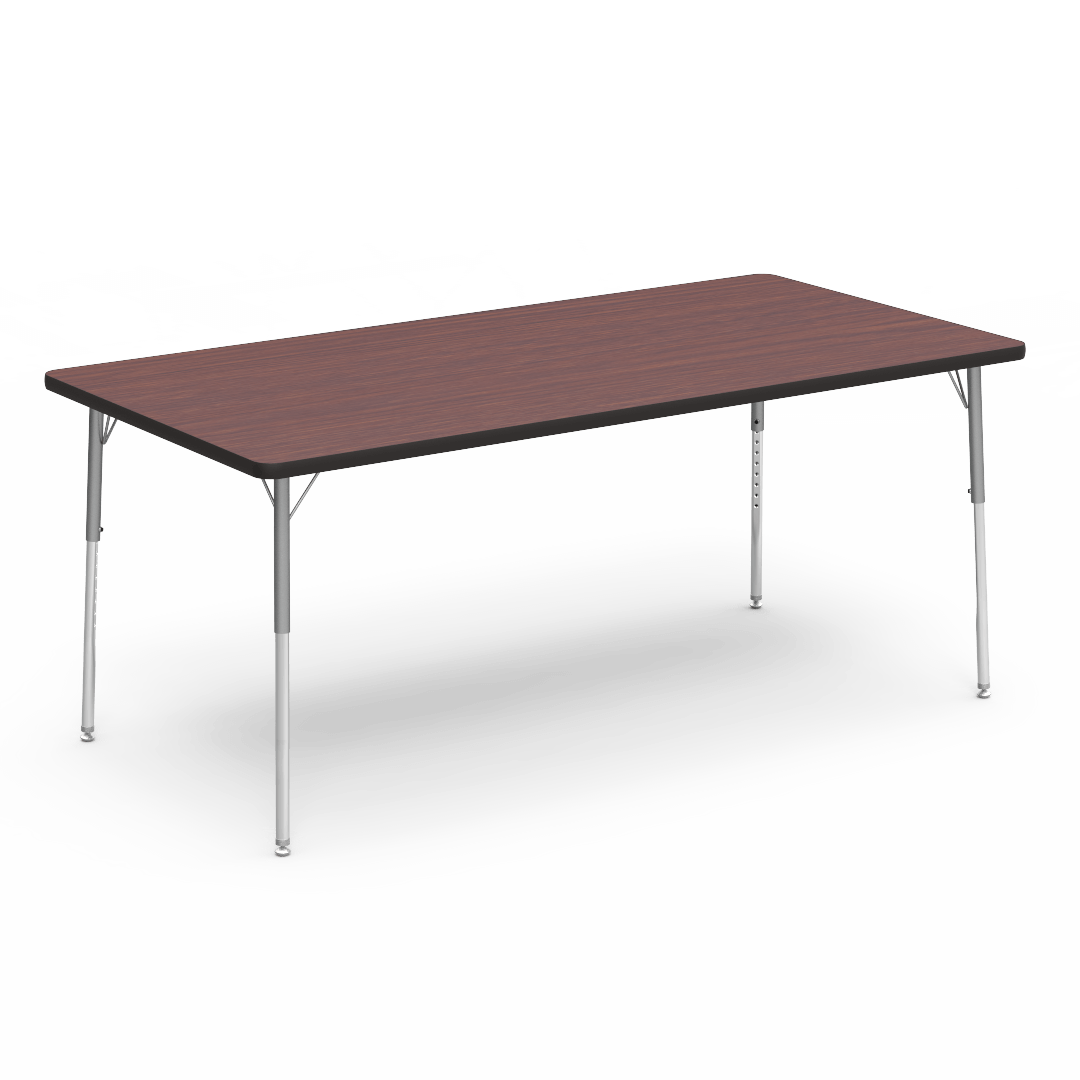 Virco 483672 - Virco 4000 Series Rectangular Activity Table with Heavy Duty Laminate Top 36"W x 72"L and Adjustable Height Legs 22"-30"H - SchoolOutlet