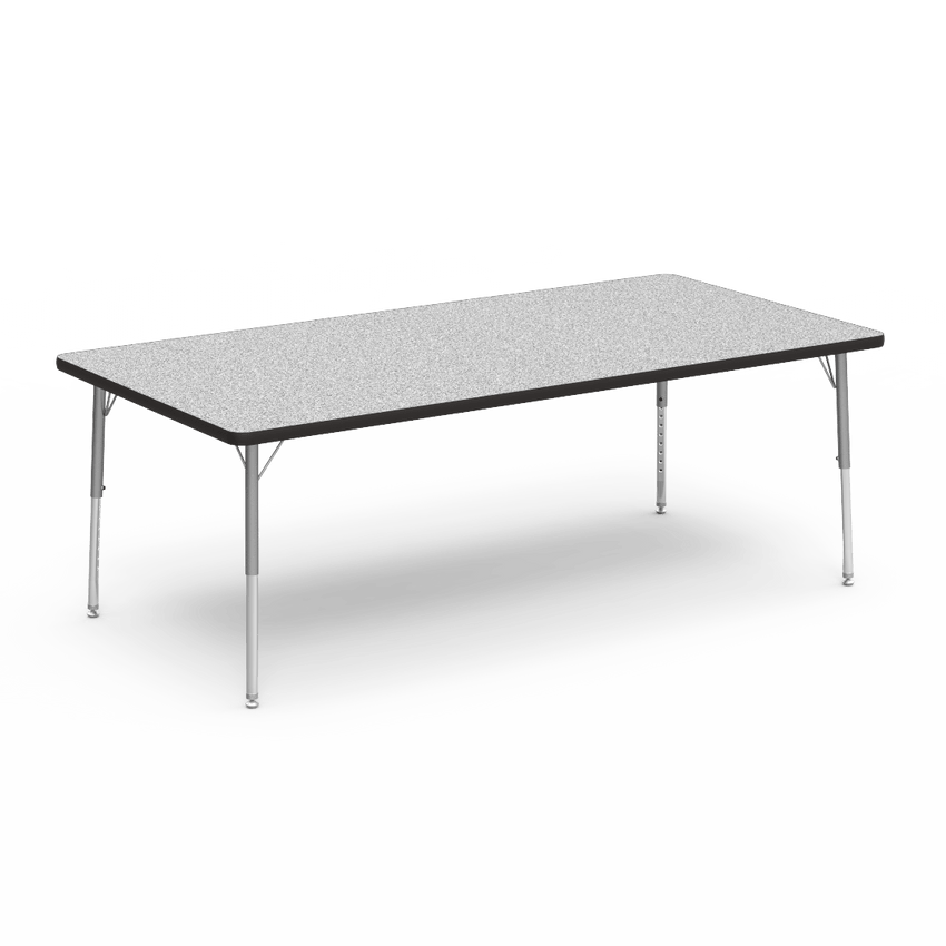 Rectangular Activity Table with Heavy Duty Laminate Top - Preschool Height Adjustable Legs (36"W x 72"L x 17-25"H) - SchoolOutlet