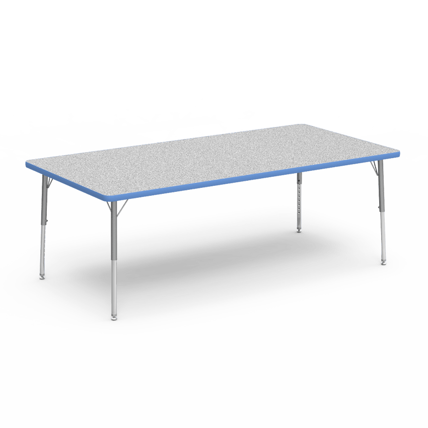 Rectangular Activity Table with Heavy Duty Laminate Top - Preschool Height Adjustable Legs (36"W x 72"L x 17-25"H) - SchoolOutlet