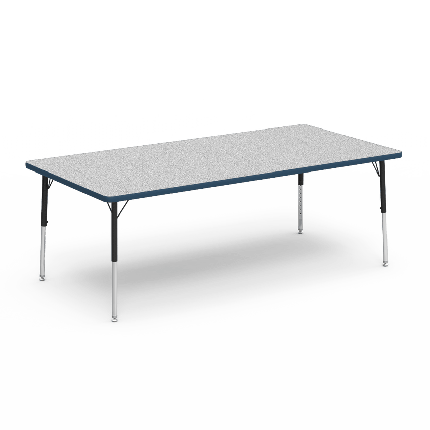 Rectangular Activity Table with Heavy Duty Laminate Top - Preschool Height Adjustable Legs (36"W x 72"L x 17-25"H) - SchoolOutlet