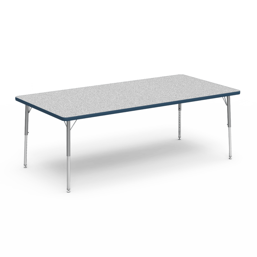 Rectangular Activity Table with Heavy Duty Laminate Top - Preschool Height Adjustable Legs (36"W x 72"L x 17-25"H) - SchoolOutlet