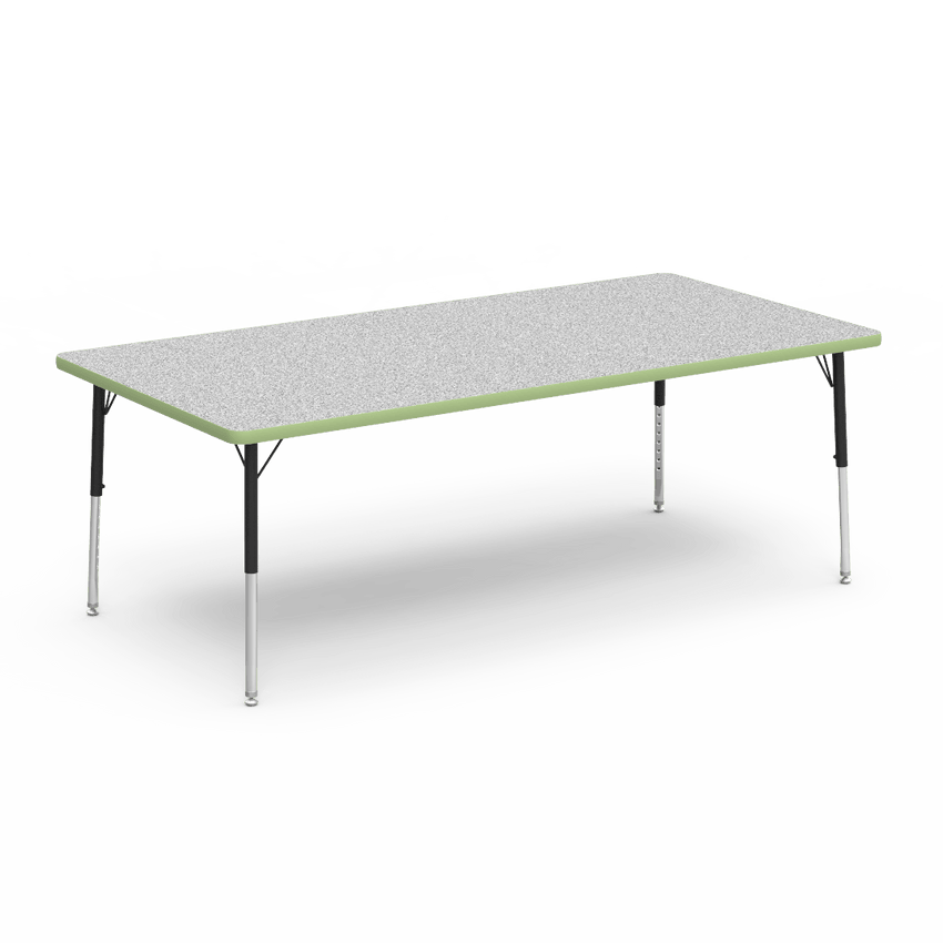 Rectangular Activity Table with Heavy Duty Laminate Top - Preschool Height Adjustable Legs (36"W x 72"L x 17-25"H) - SchoolOutlet