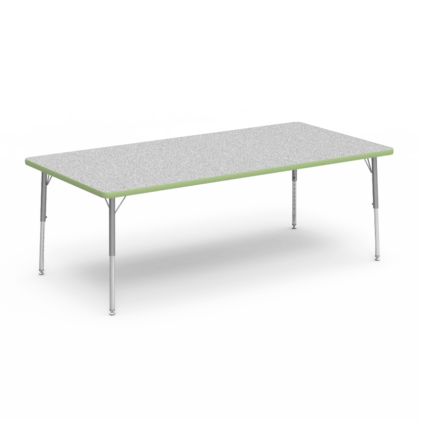 Rectangular Activity Table with Heavy Duty Laminate Top - Preschool Height Adjustable Legs (36"W x 72"L x 17-25"H) - SchoolOutlet