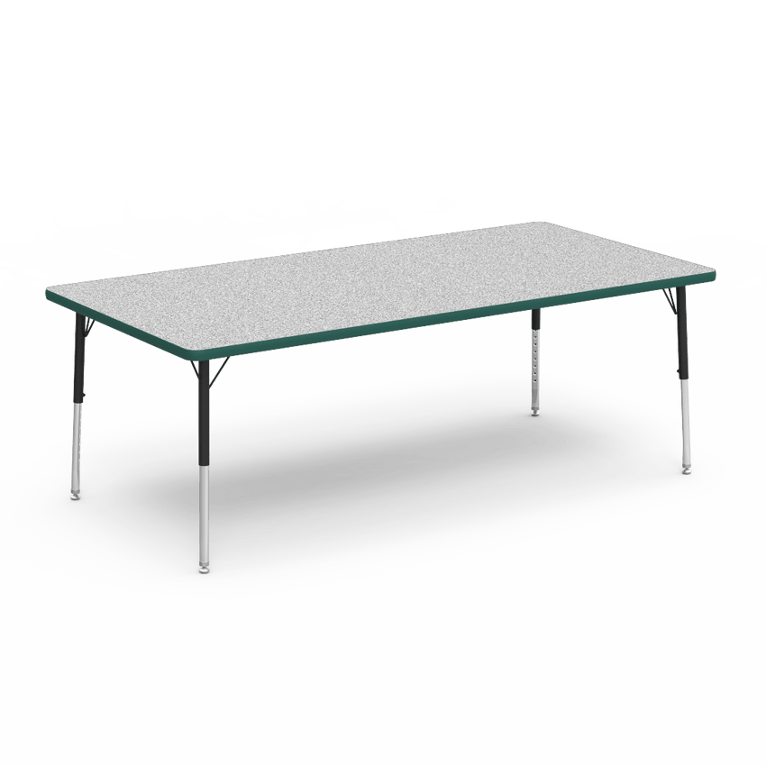 Rectangular Activity Table with Heavy Duty Laminate Top - Preschool Height Adjustable Legs (36"W x 72"L x 17-25"H) - SchoolOutlet