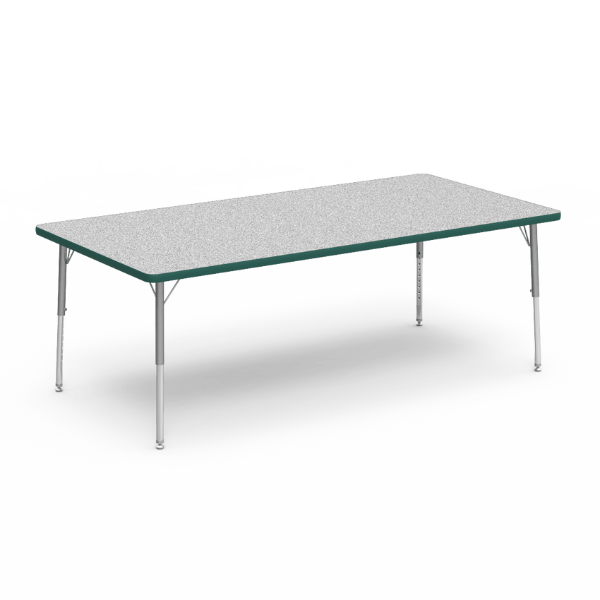 Rectangular Activity Table with Heavy Duty Laminate Top - Preschool Height Adjustable Legs (36"W x 72"L x 17-25"H) - SchoolOutlet