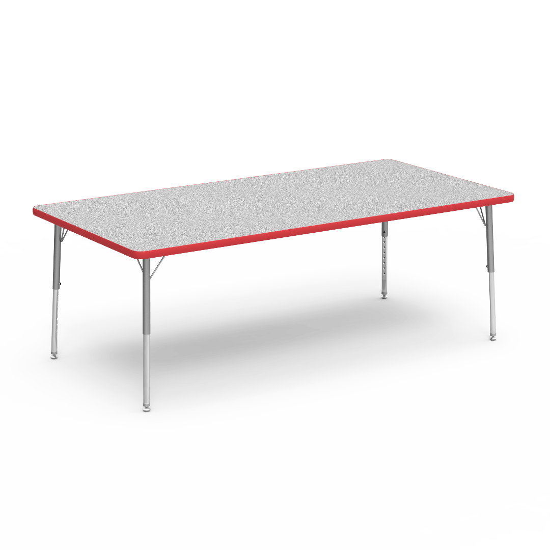 Rectangular Activity Table with Heavy Duty Laminate Top - Preschool Height Adjustable Legs (36"W x 72"L x 17-25"H) - SchoolOutlet