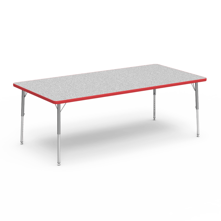 Rectangular Activity Table with Heavy Duty Laminate Top - Preschool Height Adjustable Legs (36"W x 72"L x 17-25"H) - SchoolOutlet