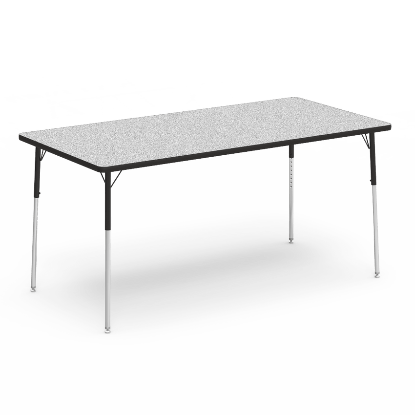 Virco 483672W- Rectangular 36" x 72" Activity Table, 1 1/8 inch Thick Laminate Top, Adjustable WheelChair Height Legs (Virco 483672W) - SchoolOutlet
