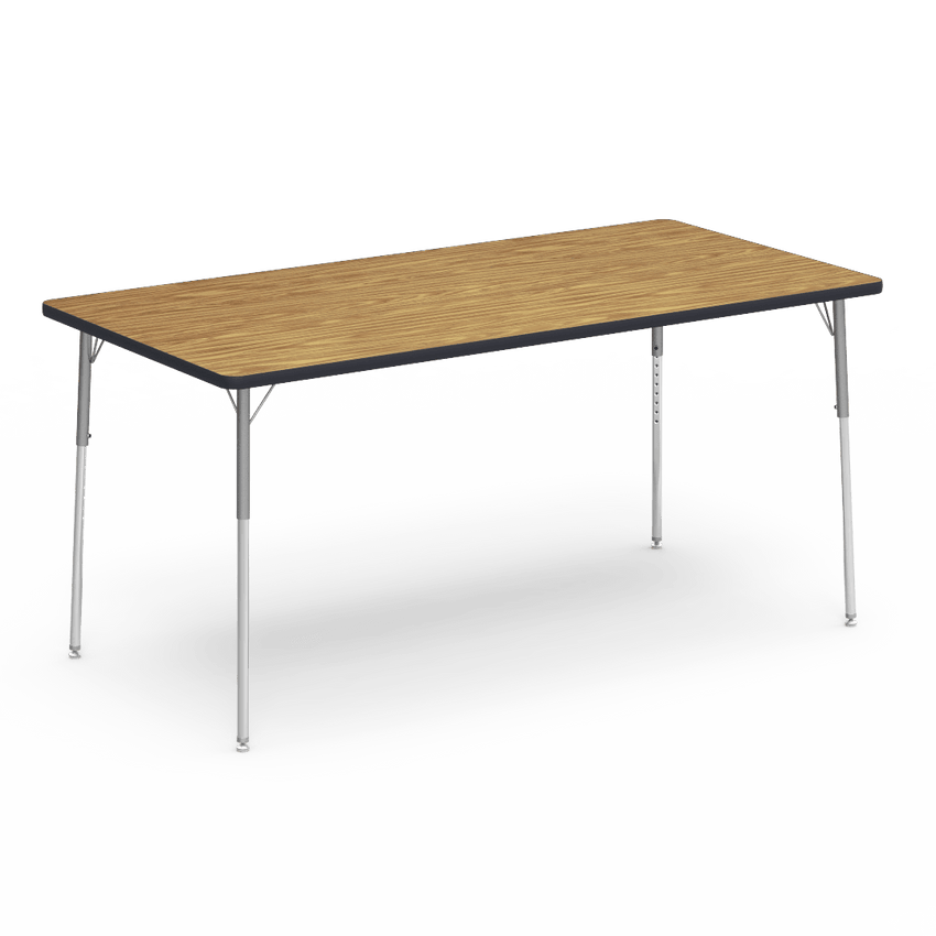 Virco 483672W- Rectangular 36" x 72" Activity Table, 1 1/8 inch Thick Laminate Top, Adjustable WheelChair Height Legs (Virco 483672W) - SchoolOutlet