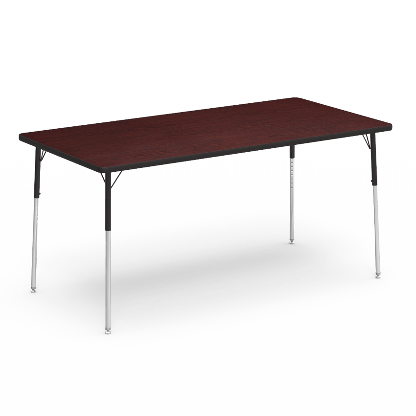 Virco 483672W- Rectangular 36" x 72" Activity Table, 1 1/8 inch Thick Laminate Top, Adjustable WheelChair Height Legs (Virco 483672W) - SchoolOutlet