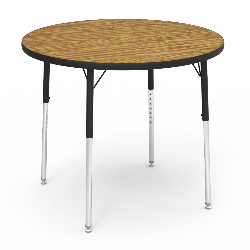 Round Activity Table with Heavy Duty Laminate Top (36" Diameter x 22-30"H) - SchoolOutlet